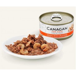 Canagan 無穀物吞拿魚伴大蝦配方貓罐頭  75g